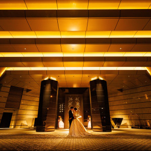 ライトアップ後のホテル入口|602403さんのTHE KAHALA HOTEL & RESORT YOKOHAMA （カハラホテル＆リゾート横浜）の写真(1763325)