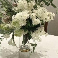 テーブル装花の例です。コーディネーターさんの腕が光ります。