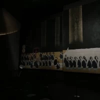 神楽殿の前室です。
意匠が面白いです。
