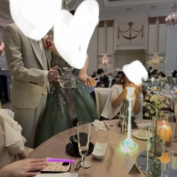 新郎新婦が注ぐと光る演出