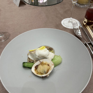 蒸し飽と帆立貝のコンフィ 出汁ジュレ和え|602891さんのハートコート横浜の写真(2593818)