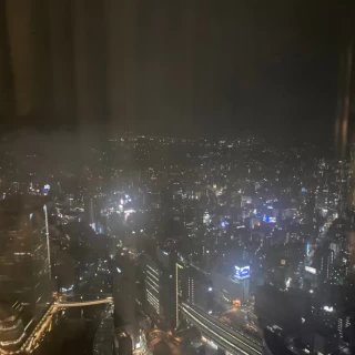 会場からの夜景(曇りでした)