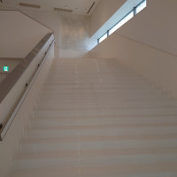 雨が降ってもこの真っ白な素敵な大階段でフラワーシャワー可能。