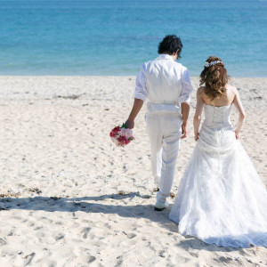 綺麗な砂浜でした！|603550さんのシー シェル ブルー／サザンビーチホテル＆リゾート●小さな結婚式の写真(1359204)