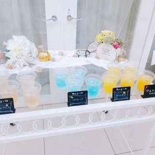ウェルカムパーティのアルコールドリンク、種類豊富です