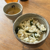 釜飯とだし汁