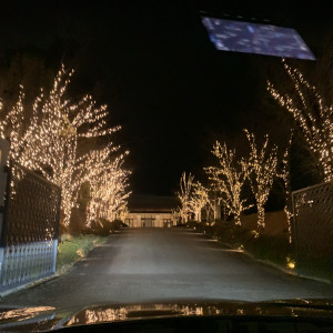 夜になるとライトアップされ、とてもきれいです。|603838さんのけやき坂 彩桜邸 シーズンズテラス（営業終了）の写真(1346045)
