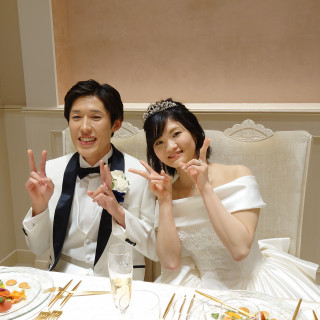 新郎・新婦席にて