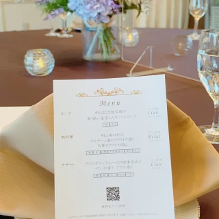 メニュー表です