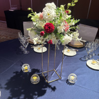 各テーブル違うお花で素敵だった