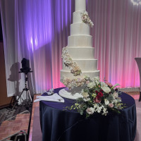 高さがあり、ケーキ入刀は見応えがありました