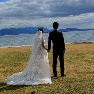 海が見える場所での撮影