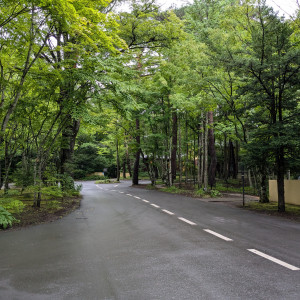 駐車場|605265さんの石の教会 内村鑑三記念堂の写真(2215243)