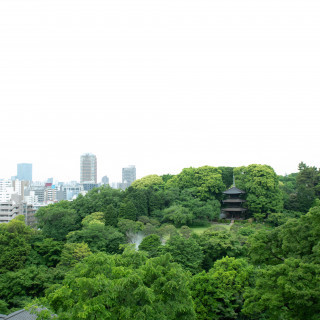 新婦控室よりの眺望