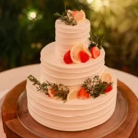 ケーキの雰囲気は会場と一緒に相談します