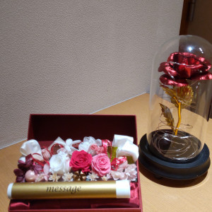 花を置く場所に祝電を置かせてもらいました。|606042さんのETERNA TAKASAKI(エテルナ高崎)の写真(1532171)