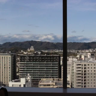 披露宴会場からも姫路城が見えました。