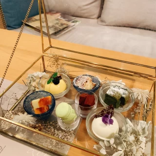 試食の際に出していただいた、デザートです。