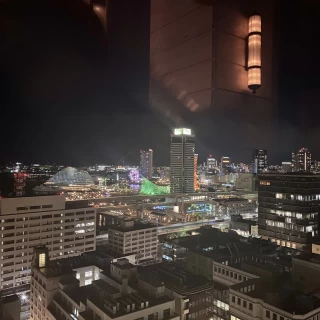 ホテル最上階からの夜景です。