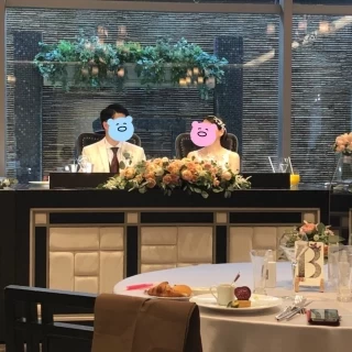 当日写真。高砂席