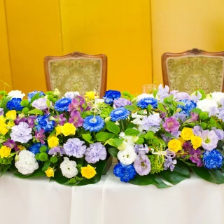 綺麗なお花でした。テーマにしていた鶴もつけていただきました。