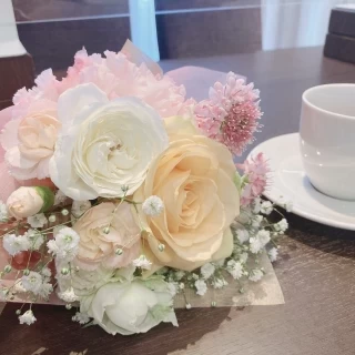下見の日に作っていただいた花束！