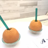 名物？のオレンジジュース生絞り！