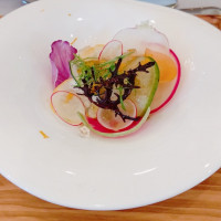 玄海真鯛のフェスタ菊川野菜と柑橘アガー・シェリービネグレット