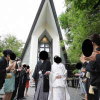 軽井沢高原教会を思わせるチャペル外観でした