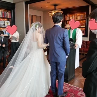 キリスト教式の様子。
人前式かキリスト教式か選択が可能です