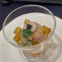 野菜ジュレキャビア添え
