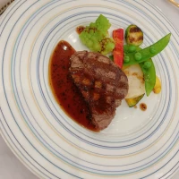 試食のお肉