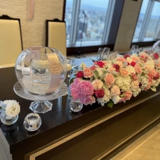 メインテーブルの装花