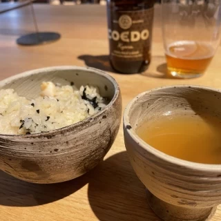 釜飯とスープ