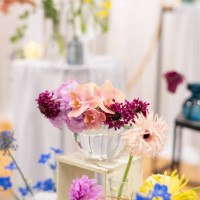 会場の花かわいい