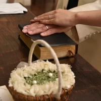 新郎新婦の手元
