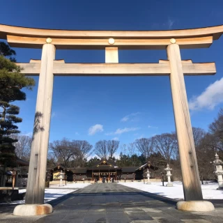 大きな鳥居はインパクトがあります