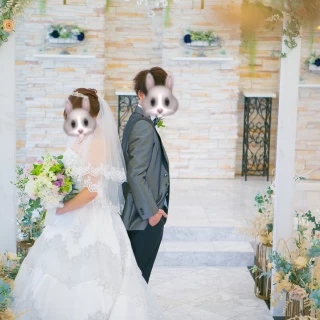 挙式前にたくさん写真撮ってもらえます！