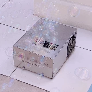 退場時、シャボン玉が出る装置