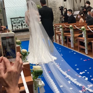 ブルーのカーペット