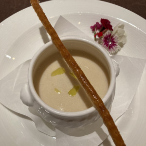 スープにはグリッシーニが付いてきました。|611070さんのANAクラウンプラザホテル富山の写真(1415422)