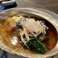 鮑のお料理です。試食しメニューに組み込むことを即決しました。