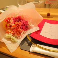 新婦の好きな色の花束をプレゼントしてくださいました。
