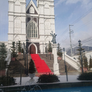 赤い階段が映える|611287さんの上田玉姫殿の写真(1405871)