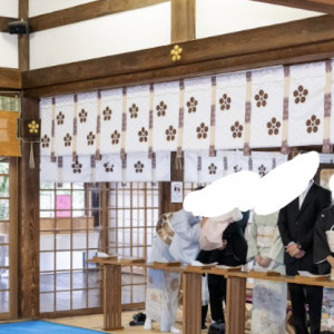 挙式中|611426さんの尾山神社結婚式場 金渓閣（営業終了）の写真(1407757)