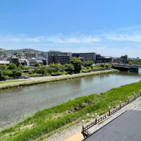 披露宴会場から見下ろす鴨川