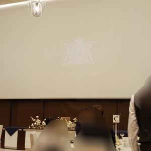 巨大スクリーンで映像も見やすい|612183さんのノートルダム広島/FIVESTAR WEDDINGの写真(2471316)