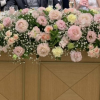 新郎新婦席のお花