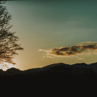 チャペルからの夕方の景色