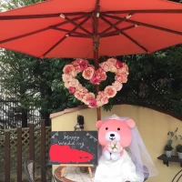 庭がありフォトスポットになっていました！可愛い！